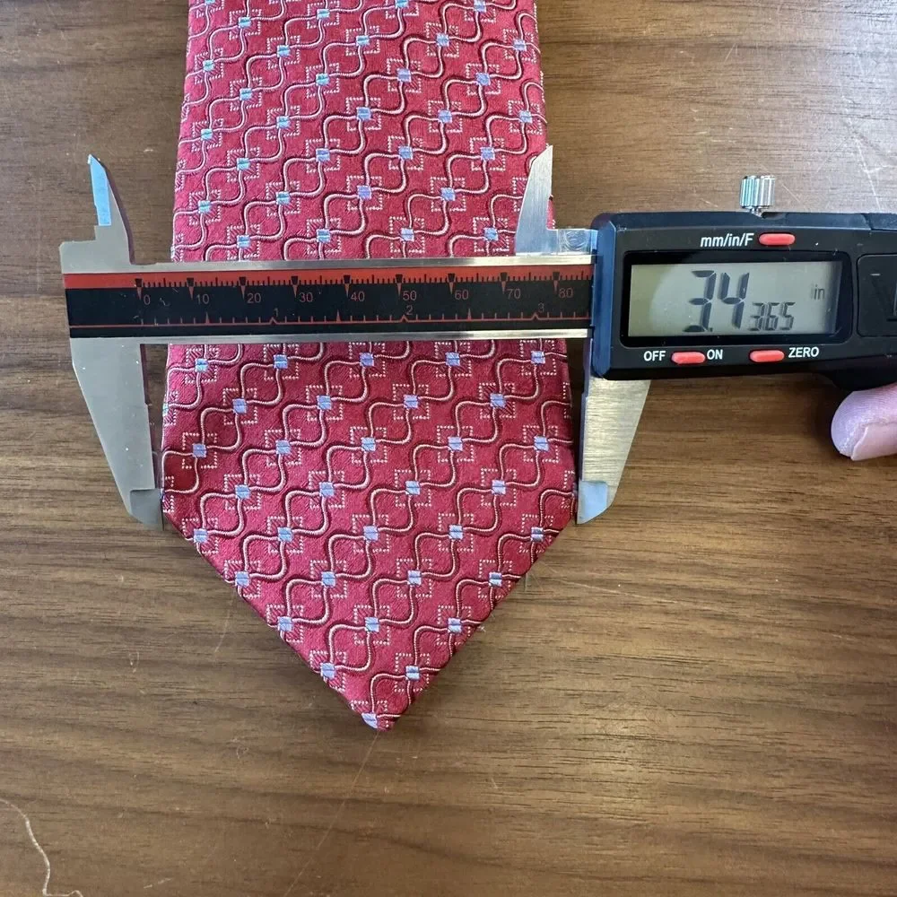 John W. Nordstrom Red Geometric Silk Tie
